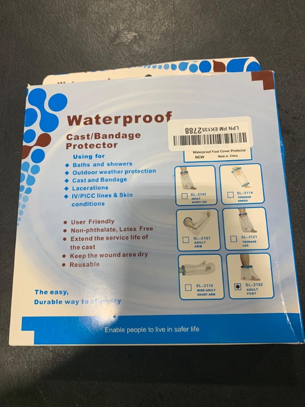 Photo 1 of 100% Waterproof Foot Cast Cover Wound Protector for Shower Bath, Watertight Cast Bag Covers for Broken Surgery Foot, Wound and Burns - Reusable [2025 Upgrade]