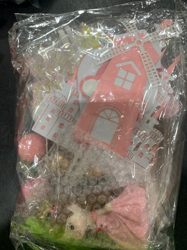 Photo 1 of 14PCS Princess Cake Topper, Girl Castle Cake Decorations, Happy Birthday Cake Decoration for Girl Birthday Theme Party Supplies