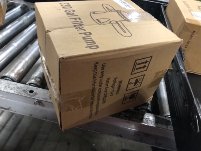 Photo 1 of Filter Pump for Above Ground Pools 330 GPH Pump Flow Rate Pool Filter for Inflatable Swimming Pool Pump Crystal Clear Filter Pump with 2 Filter Cartridges