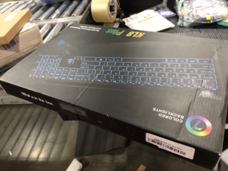 Photo 1 of Wireless Keyboard and Mouse Backlits, Wrist Rest, LED Mouse, Rechargeable Ergonomic Keyboard with Phone Holder, Silent Light Up Combo for Computer, Mac, PC, Laptop, Chromebook (Black)