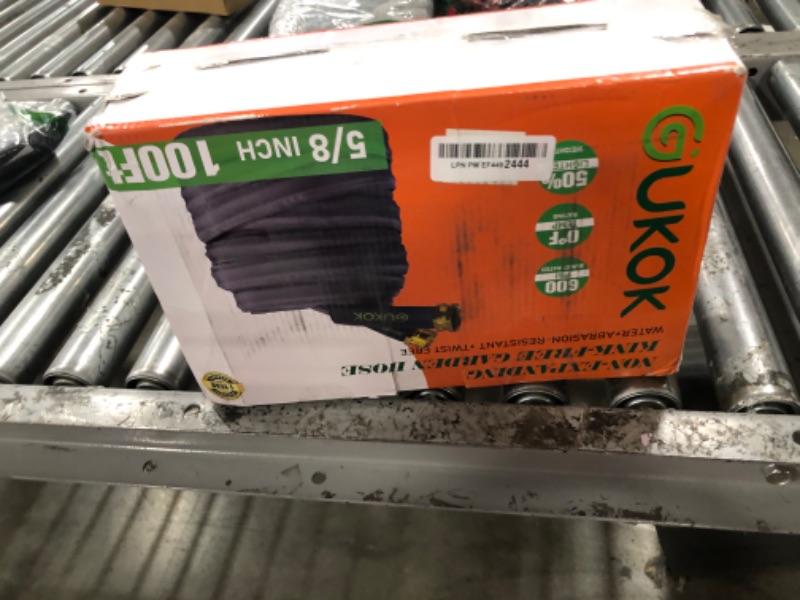 Photo 1 of GUKOK 2025 Upgraded 100FT Non-Expanding Garden Hose, Ultra-Light & Flexible Water Hose - Burst-Resistant, Kink-Free, High-Pressure, All-Weather Use for Lawns, Gardens, and Outdoor Cleaning