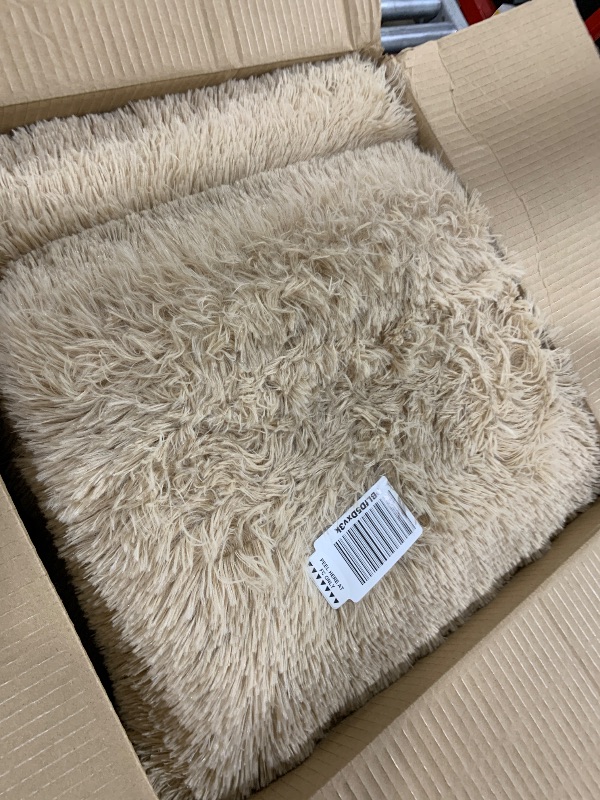 Photo 1 of yongyangjuxin Fluffy Rug Shaggy Area Rug, Beige 8x10 Area Rugs for Living Room, Large Shag Area Rugs for Bedroom Kids Room Home Decor, Upgrade Anti-Skid Rectangular Fuzzy Rugs