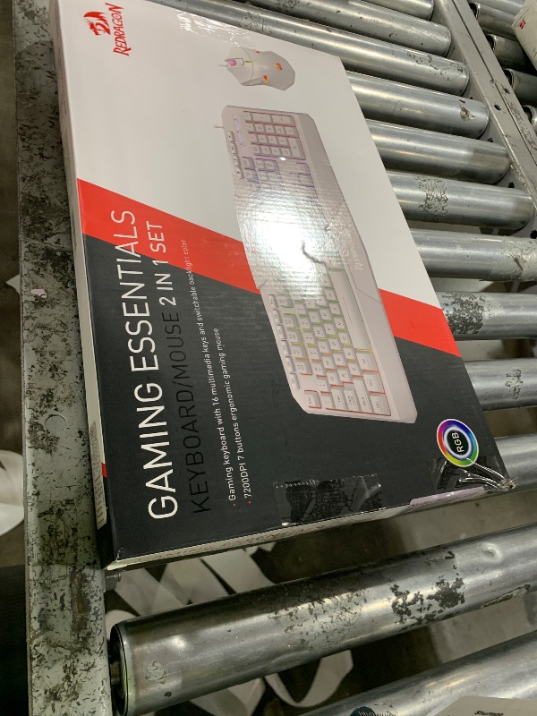 Photo 1 of Redragon Updated S101W-1 Programmable Gaming Keyboard and Mouse, RGB Backlit Keyboard Mouse with Software, Independent Macro Record Keys, Value Combo Set, White