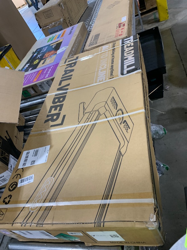 Photo 1 of TRAILVIBER Walking Pad Treadmill with 12% 9-Level Auto Incline, 450 lbs Capacity and RGB LED Screen Under Desk Treadmill with Auto Incline and Hiking Mode, Compact Treadmills for Home Small/Office