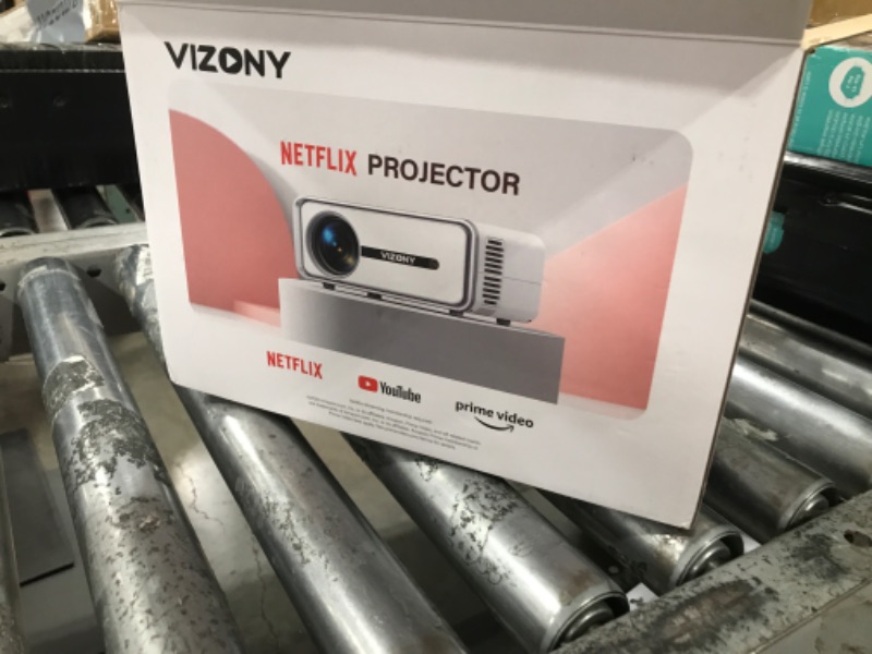 Photo 1 of [Netflix Officially/Dolby Audio] Smart Projector with WiFi and Bluetooth, VIZONY Native 1080P Projector with Apps Built in Netflix, Youtube, Hulu, Disney+, Portable Mini Projector for Indoor/Outdoor