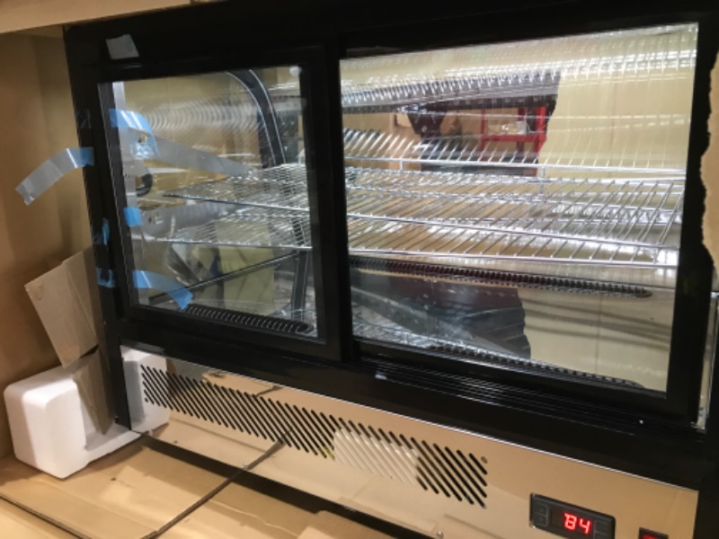 Photo 1 of KoolMore - CDC-5C-BK 35" NSF Commercial Countertop Refrigerator Display Case Merchandiser with LED Lighting - 5.6 cu. ft, Black and Stainless Steel (858154008317)