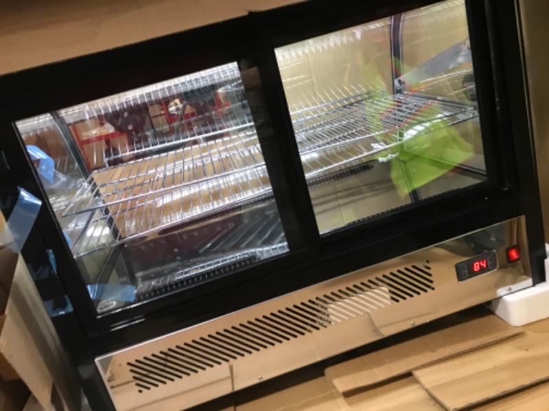 Photo 1 of KoolMore - CDC-5C-BK 35" NSF Commercial Countertop Refrigerator Display Case Merchandiser with LED Lighting - 5.6 cu. ft, Black and Stainless Steel (858154008317)