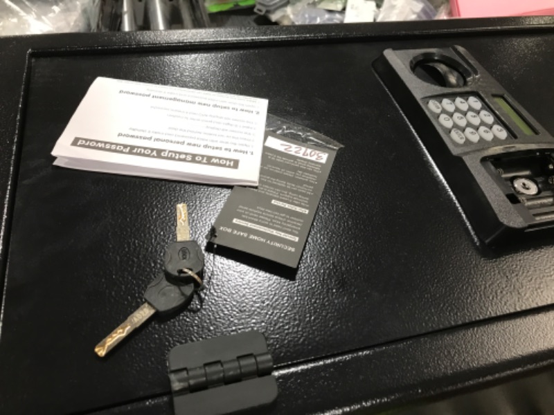 Photo 1 of 6.0 Large Fireproof Safe Box, Digital Home safe with Dual Alarm System, Spare Key and Removable Shelf, Anti-theft Document Safes for Home Ammo Medicine Jewelry