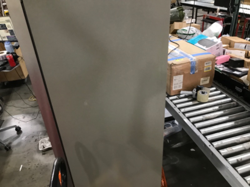 Photo 1 of 35.87 in. 20.01 cu. ft. Side-by-Side Refrigerator with Freezer and Ice Maker Included in Silver


