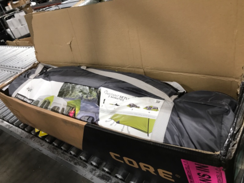 Photo 1 of CORE 12 Person Instant Cabin Tent | Large 3 Room Family Pop Up Tent for 2 Minute Camp Setup | Included Storage Pockets for Camping Accessories