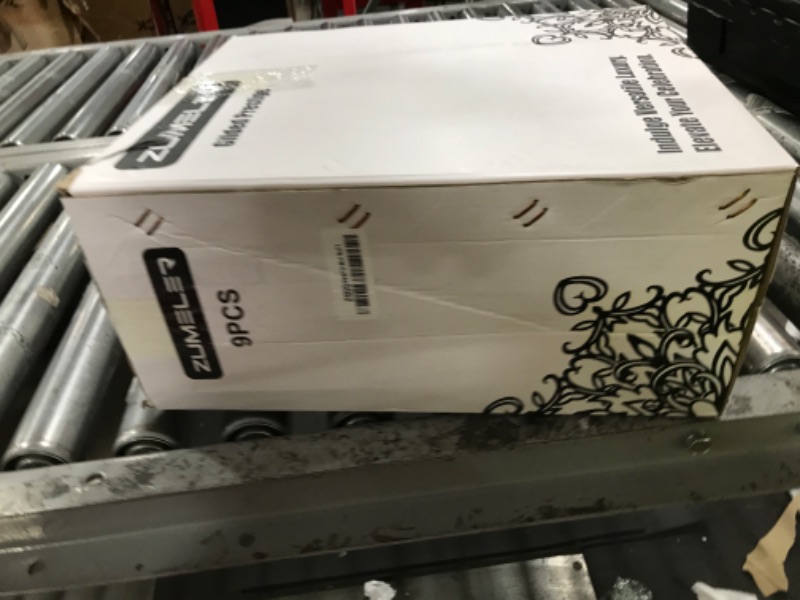 Photo 1 of ZUMELER 9Pcs Metal Cake Stands Round Cake Stands Candy Fruite Display Plate Cupcake Serving Tower for Wedding Brithday Party Celebration Home Decoration,gold