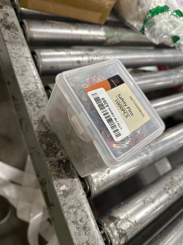 Photo 1 of 1000 Pack 1.5Inch/38mm Safety Pins - Small Safety Pins with a Convenient Box for Clothes & Home Office