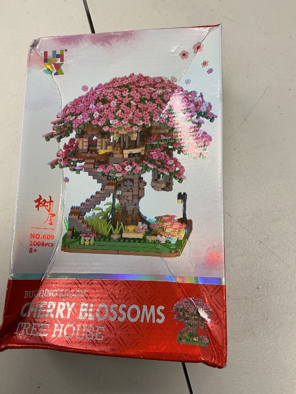 Photo 1 of Cherry Blossom Tree Building Set,(2008pcs) Flowers Bonsai Tree Mini Blocks Kit for Adult,Japanese Sakura-Tree House Building Blocks Set,Gift Ideas for Girls 8 10 12 14+