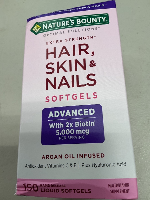 Photo 1 of Nature's Bounty Optimal Solutions Hair Skin & Nails Extra Strength Softgels, 150
