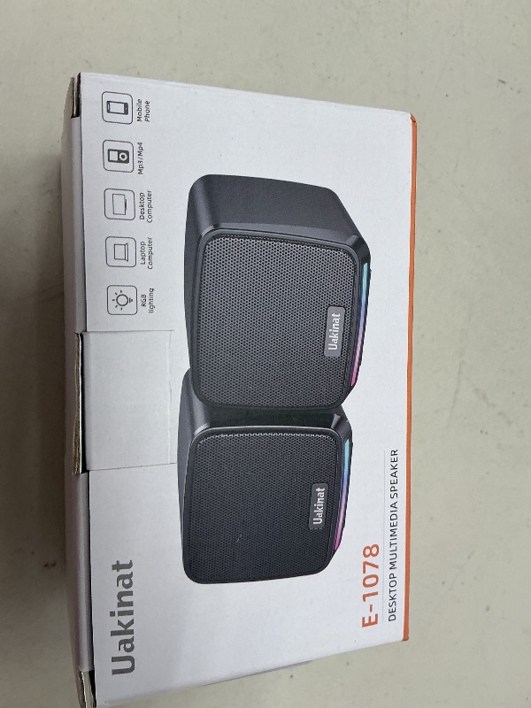 Photo 1 of Uakinat Computer Speakers,Computer Speakers for Desktop PC,Desktop Speakers,Small Computer Speakers USB Powered 3.5mm Aux Speaker for PC,Laptop,Tablet,Phone