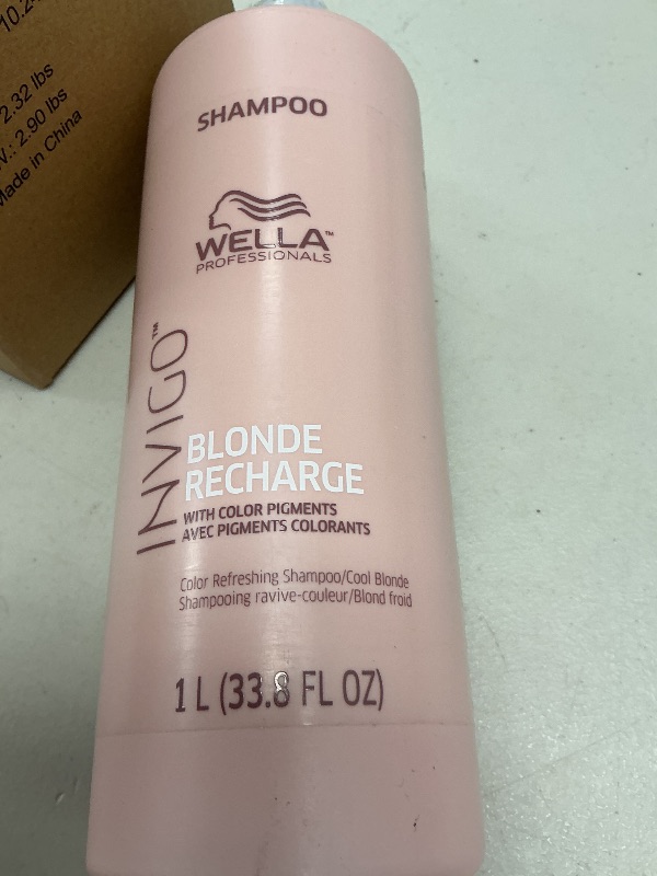 Photo 1 of Wella Professionals Invigo Blonde Recharge Cool Color Refreshing Shampoo| Refresh and Maintain Blonde Color| Rid Brassiness|33.8 Fl Oz