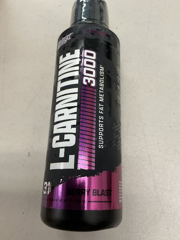 Photo 1 of Nutrex Research L-Carnitine 3000 (31 Servings, Berry Blast) | Liquid Shots, Stimulant Free | Supports Muscle Recovery For Men and Women