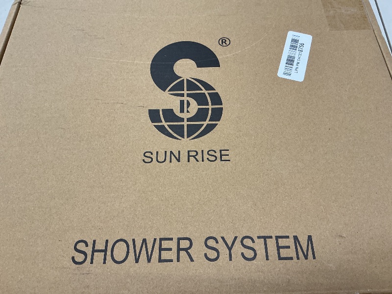 Photo 1 of SR SUN RISE 12 Inch Ceiling Mounted Shower System Rain Mixer Shower Combo Set Rainfall Shower Head System Brushed Gold Shower Faucet Trim Repair Kits with Shower Rough-in Valve Body and Trim
