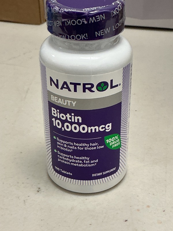Photo 1 of Natrol Beauty Biotin 10,000mcg Vitamins for Beauty, 100 Tablets, 100 Day Supply