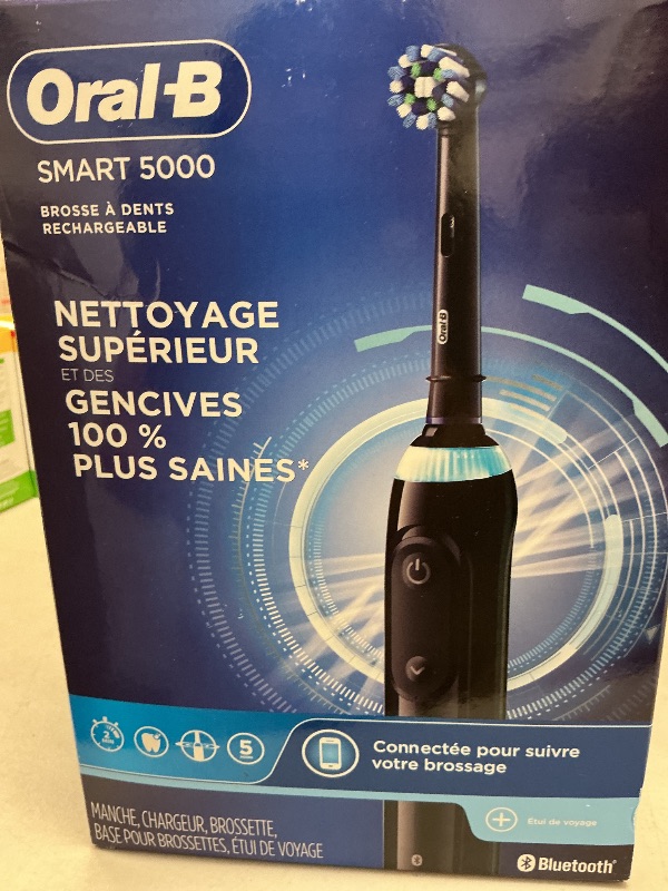 Photo 1 of Oral-B Pro 5000 Smartseries Power Rechargeable Electric Toothbrush with Bluetooth Connectivity, Black Edition