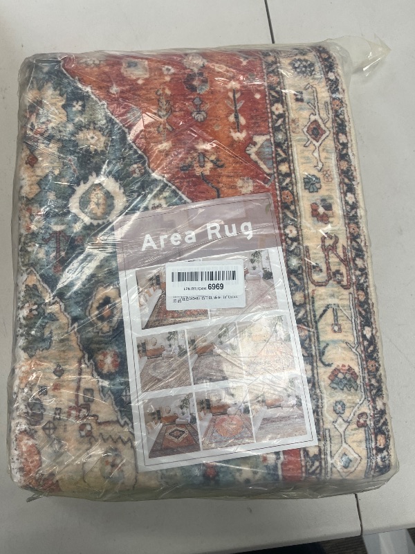 Photo 1 of Yancorp 2'x8' Runner Rug for Bedroom Washable Non Slip Area Rug Vintage Carpet Living Room Non-Shedding Hallway Runner Rug Indoor Floor Mats Kitchen Entryway Rugs-Rectangular Red