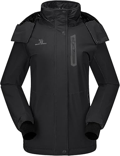 Photo 1 of CAMEL CROWN Women's Ski Jacket Waterproof Warm Winter Snow Coat Hooded Mountain Outdoor Windbreaker Windproof Jacket