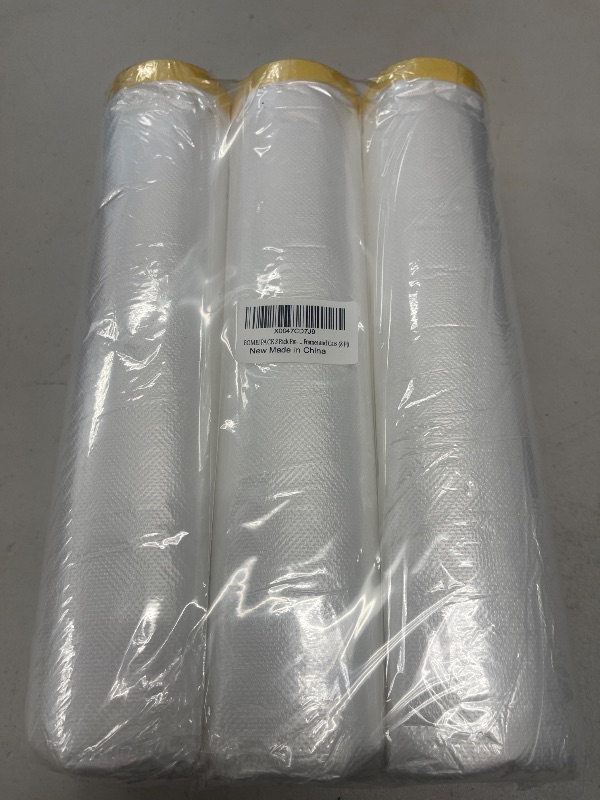 Photo 1 of BOMEI PACK Masking Film,94.5 Inch x 66 Ft,Pre-Tape Masking Plastic for Painting,Automotive Tape and Drape, Plastic Painting Film for Covering Furniture,Skirting, Frames and Cars