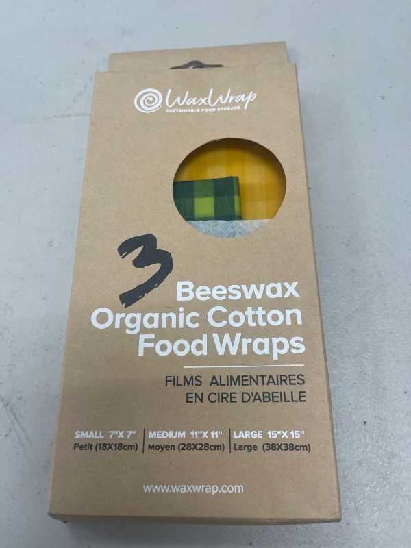 Photo 1 of WaxWrap Beeswax Wraps for Food - Organic Cotton Food Wraps - Eco Friendly Reusable Stretch Wrap - Bees Wax Wraps Reusable Food Storage | Assorted 3 Pack (S, M, L)