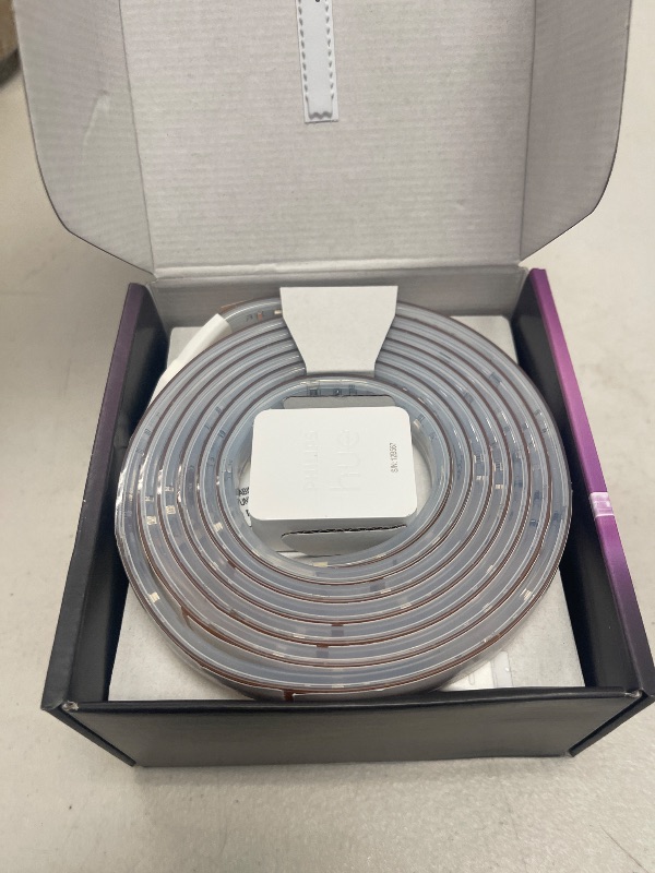 Photo 1 of Philips Hue Indoor 6-Foot Smart LED Light Strip Plus Base Kit - Color-Changing Single Color Effect - 1 Pack - Control with Hue App - Works with Alexa, Google Assistant and Apple HomeKit
