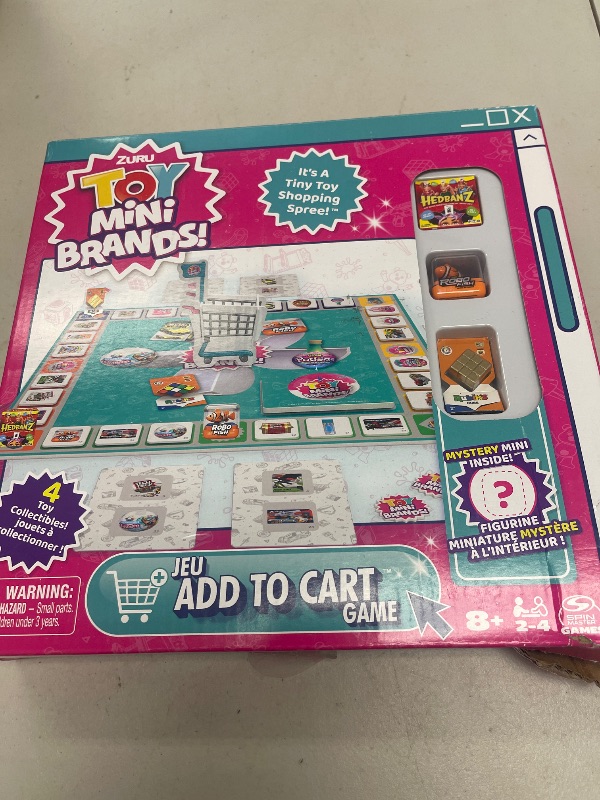 Photo 1 of Spin Master Games, Toy Mini Brands Add to Cart Game, A Tiny Shopping Spree for Kids, 4 Collectible Toy Mini Brands Included, 2-4 Players, for Ages 6 & Up