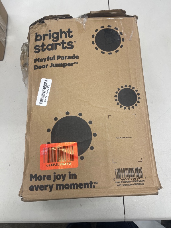 Photo 1 of Bright Starts Playful Parade Door Jumper for Baby with Adjustable Strap, 6 Months and Up, Max Weight 26 lbs