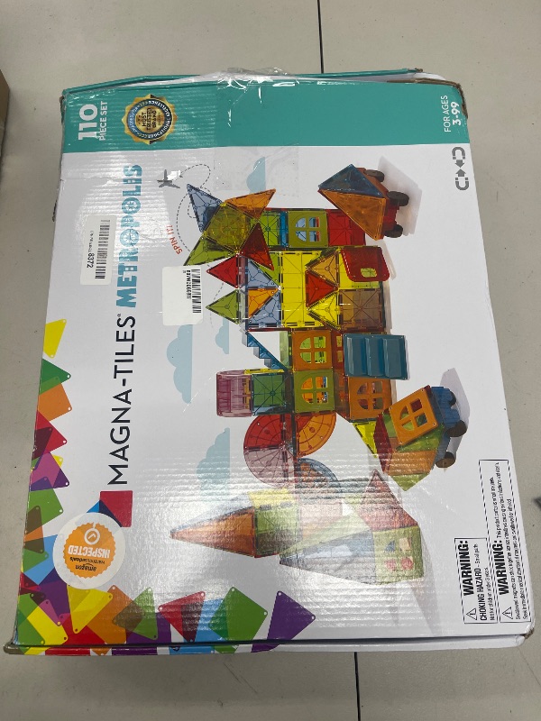 Photo 1 of MAGNA-TILES Metropolis 110-Piece Magnetic Construction Set, The ORIGINAL Magnetic Building Brand