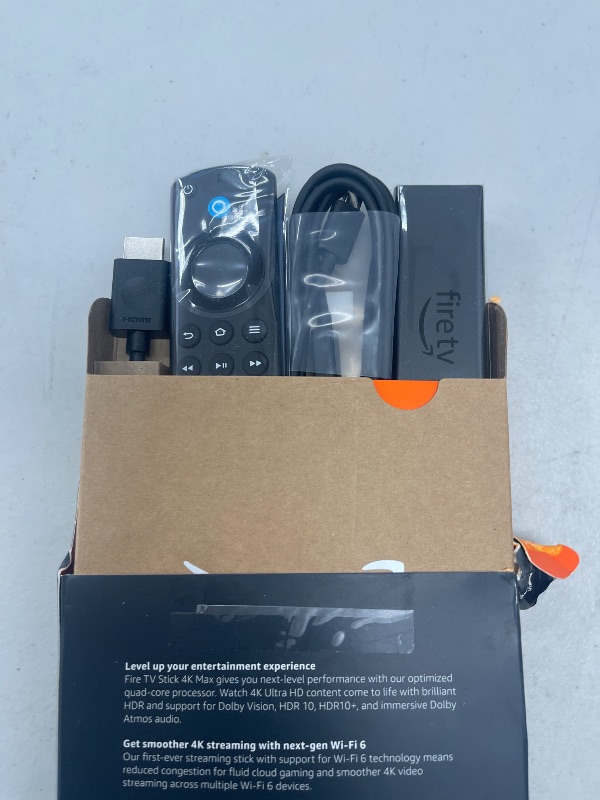Photo 1 of Amazon Fire TV Stick 4K Max streaming device, Wi-Fi 6, Alexa Voice Remote (includes TV controls)
