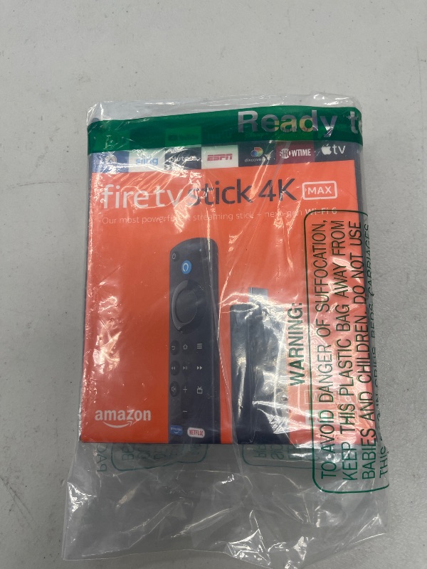 Photo 1 of Amazon Fire TV Stick 4K Max streaming device, Wi-Fi 6, Alexa Voice Remote (includes TV controls)