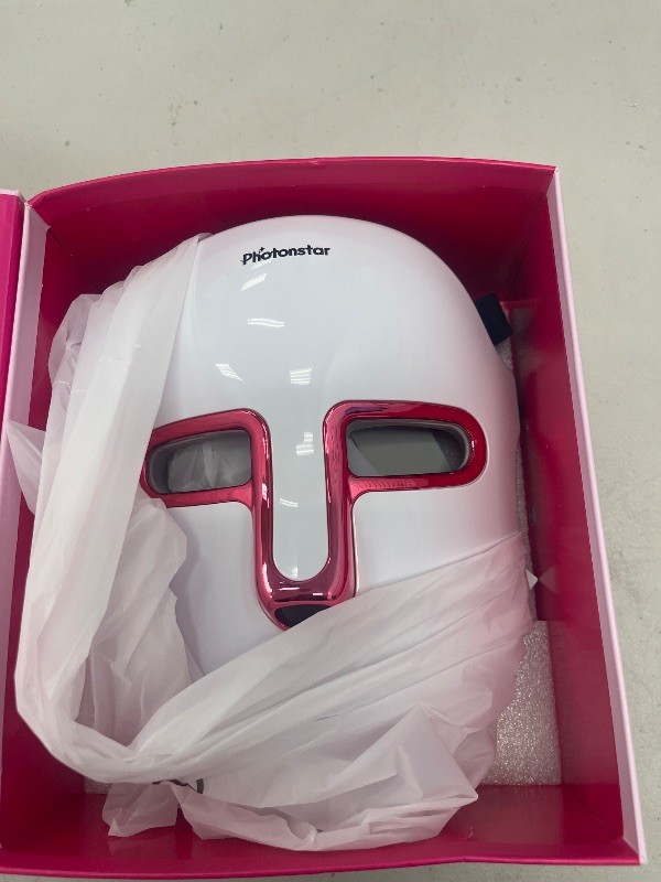 Photo 1 of 7-in-1 Color LED Face Mask Light Therapy, Blue and Red Light Therapy Mask for Face, at-Home Photon Skin Care Beauty Mask with Eye Pads