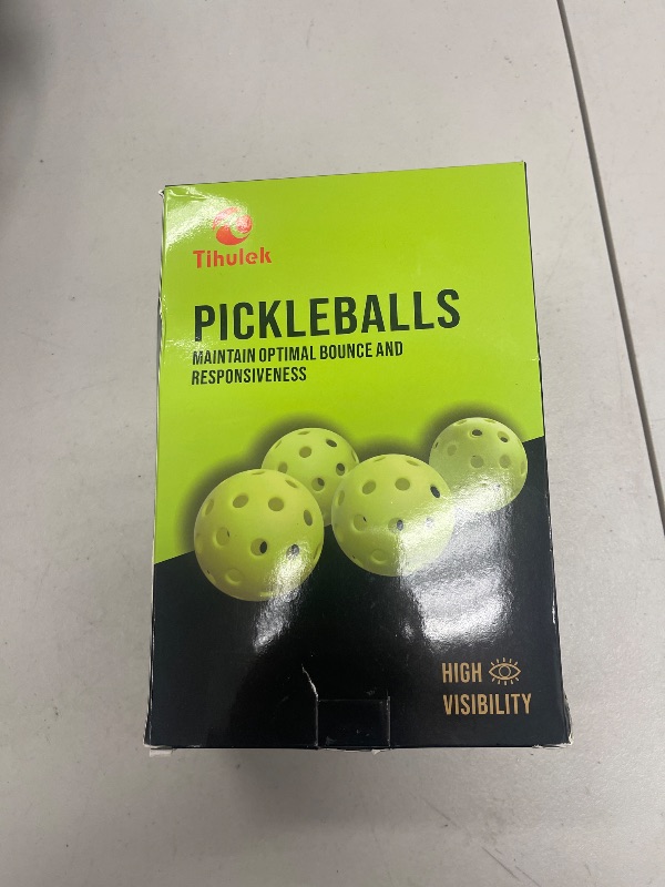 Photo 1 of Tihulek Outdoor Pickleballs 6 Pack, 40 Holes Pickleball Balls, USAPA Approved Pickle Ball, High Visibility and Bounce, Durable Pickle Ball for All Style Pickleball Paddles & All Skill Levels, Green