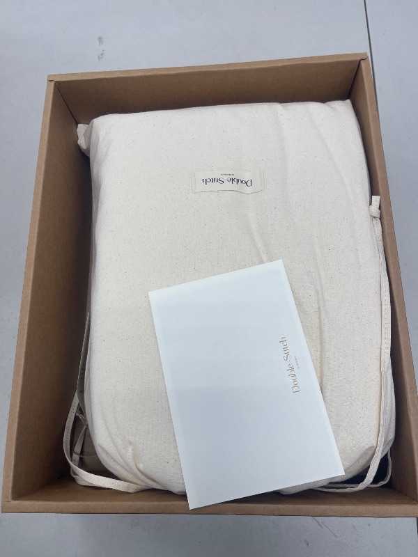 Photo 1 of Double Stitch European Flax Linen Sheets Cal King - Breathable Linen Blend Bedding Set 4 PC, Sustainable, Moisture-Wicking & Cooling Sheet Set, Deep Pocket Up to 16'', Featured in USA Today, Cream