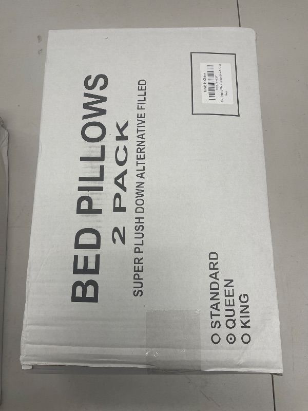 Photo 1 of Mr.Ye Bed Pillows for Sleeping 2 Pack Queen Size Pillows for Side, Stomach and Back Sleepers Soft Down Alternative Microfiber Filling Pillows, 20 x 30 Inches