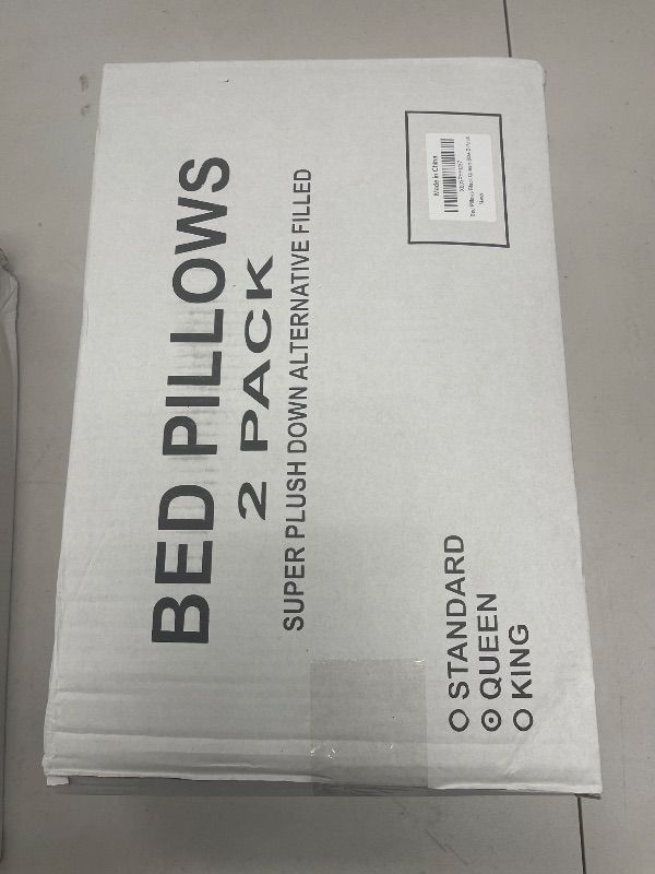 Photo 1 of Mr. Ye Bed Pillows for Sleeping Queen Size 2 Pack Premium Hotel Quality Gusseted Pillows Fluffy Down Alternative Pillows for Back, Stomach or Side Sleepers, 20" x 30", Grey