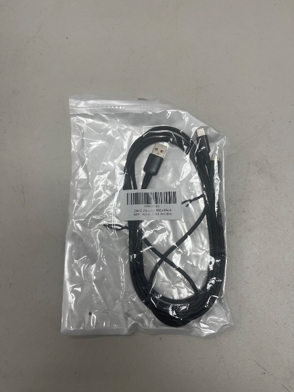 Photo 1 of Multi Charging Cable 4FT, 2 in 1 Multiple USB-A to USB Type C + i-Phone,Nylon Cord for Phone 14/13, iPhone 16/15, iPad Pro/Air/Mini,Samsung,Google, Android,Tablets,Black(Only Charging)