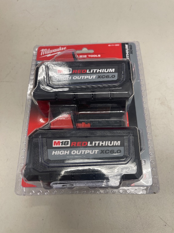 Photo 1 of Milwaukee M18 REDLITHIUM HIGH Output XC 6.0Ah Battery Pack (2pk)