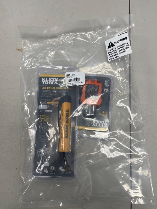 Photo 1 of Klein Tools 80025 Outlet Tester Kit with GFCI Tester and Non-Contact Voltage Test Pen, 2-Piece