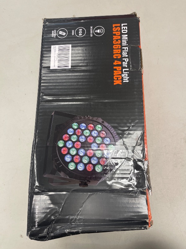 Photo 1 of Stage Lights Dj Lights for Parties Led Stage Lights Sound Activated Portable Party Lights Par Lights 36 Led RGB Remote Control Disco Lights Uplights for Indoor Events Bar Birthday Wedding Outdoor