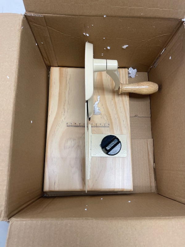 Photo 1 of Bread slicer for homemade bread Easy to clean adjustable thickness for even slicing Manual bread slicer with hand crank Strong and stable suction makes slicing bread a breeze hand crank bread slicer
