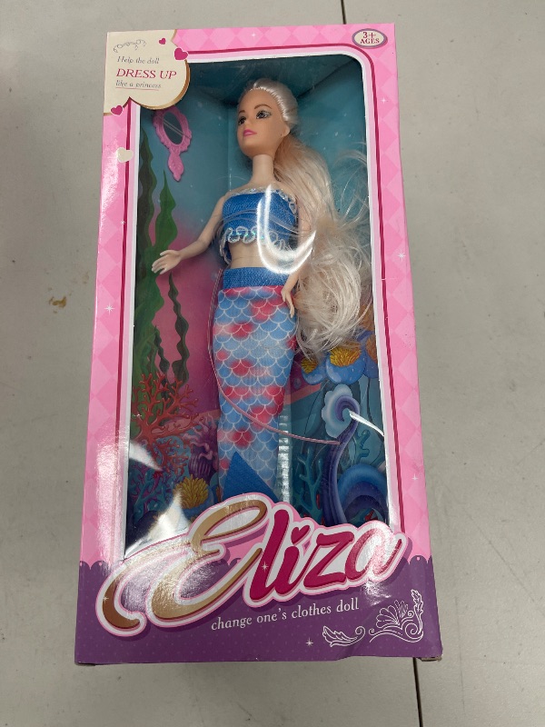 Photo 1 of Birthday Wishes Doll, Party Series 4 in 1 Collectible Fashion Princess Doll Playset Wearing Dream Star Dress and Wavy Blonde Hair - Dress Up Toys & Mermaid Doll Toys for Girls Age 4-7 (Styles Vary)