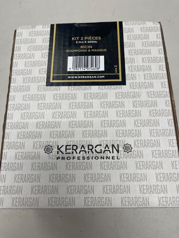 Photo 1 of Kerargan - Anti-Hair Loss Shampoo & Mask Duo with Castor Oil for Dry, Weakened, Lifeless Hair - Boosts Growth - Sulfate-Free, Silicone-Free, GMO-Free - 2x16.9 Fl oz