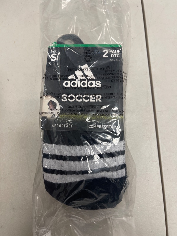 Photo 1 of adidas Rivalry Soccer Men and Women, Workout Socks-Over The Calf, Black/White, Small