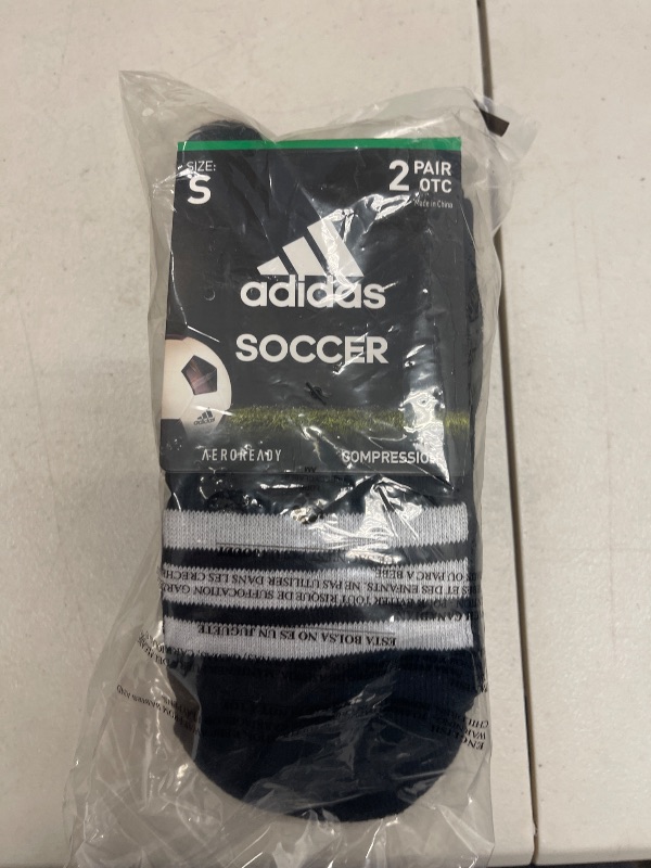 Photo 1 of adidas Rivalry Soccer Men and Women, Workout Socks-Over The Calf, Black/White, Small
