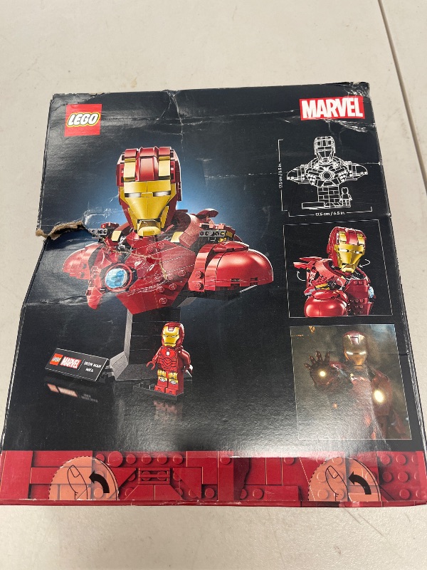 Photo 1 of LEGO Marvel Iron Man MK4 Bust - Building Kit for Adults, Ages 18+ - Includes Iron Man Minifigure - Gift for Fathers Day - Collectible Model for Super Hero Fans - 76327