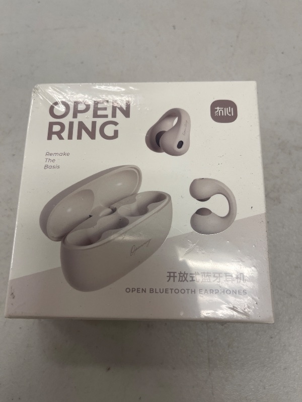 Photo 1 of Open Ear Clip Headphones, Wireless Earbuds Bluetooth 5.3 Sport Clip-on Earphones Built-in Microphone,Waterproof, 30H Playtime Wireless Bluetooth Ear Buds Compatible with Android iOS/Samsung-White